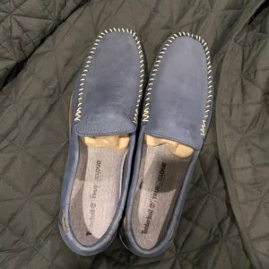 Blue Timberland Slip-on Boat Shoe